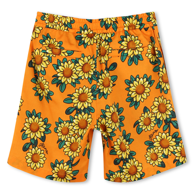Cotton satin Bermuda shorts KENZO KIDS 
                        BOY