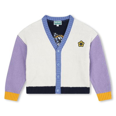 Multicolored Knitted Cardigan KENZO KIDS GIRL