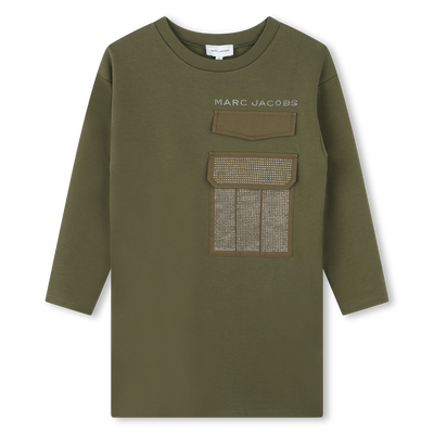 Long-Sleeved Cotton Dress MARC JACOBS GIRL