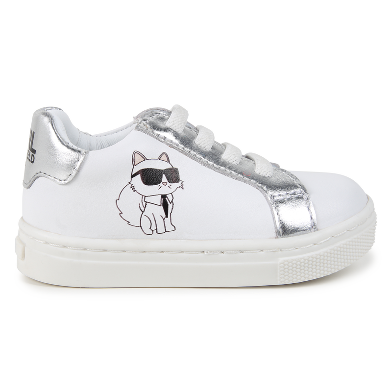 Low-Top Leather Sneakers KARL LAGERFELD KIDS 
                        UNISEX