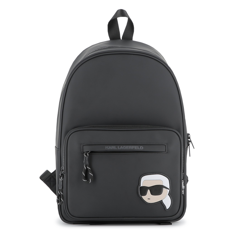 Rubber-effect coated textile backpack KARL LAGERFELD KIDS 
                    BOY