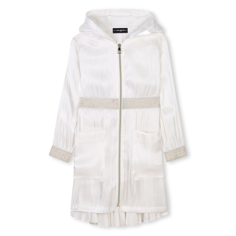 Zip-up hooded windbreaker KARL LAGERFELD KIDS 
                    GIRL