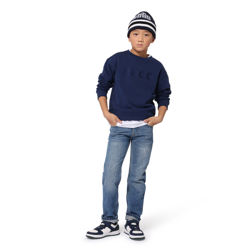 Knit Striped Hat HUGO 
                    BOY