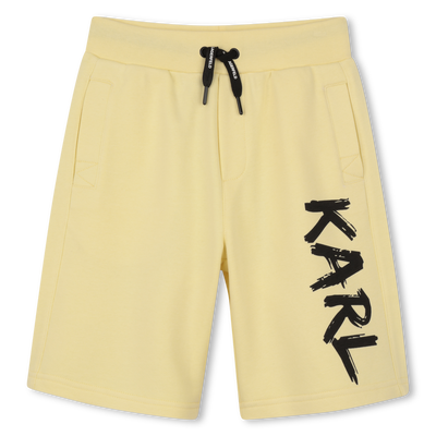 Cotton Bermuda Shorts KARL LAGERFELD KIDS BOY