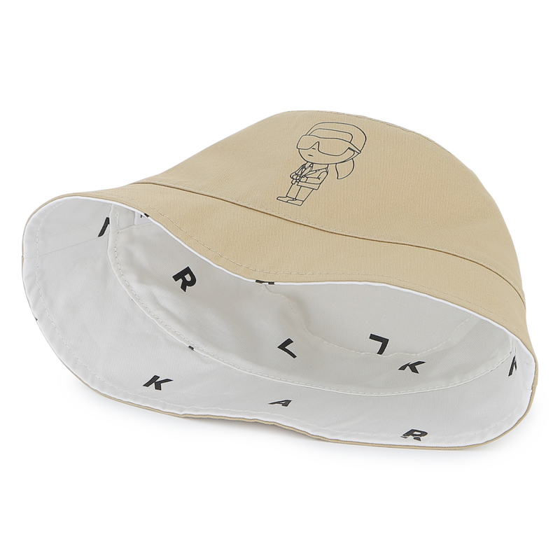 Reversible twill bucket hat KARL LAGERFELD KIDS 
                        BOY