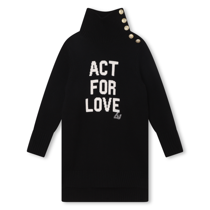 Buttoned turtleneck dress ZADIG & VOLTAIRE 
                    GIRL