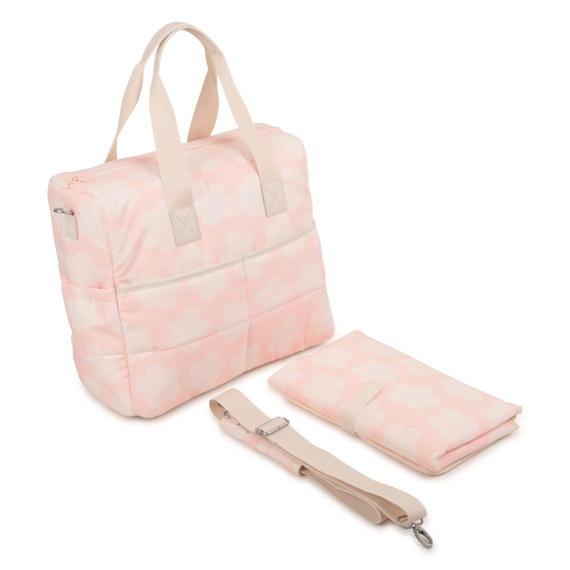 Quilted diaper bag in printed poplin KENZO KIDS 
                        UNISEX