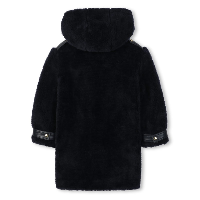 Hooded coat in sheepskin fleece CHLOE 
                        GIRL