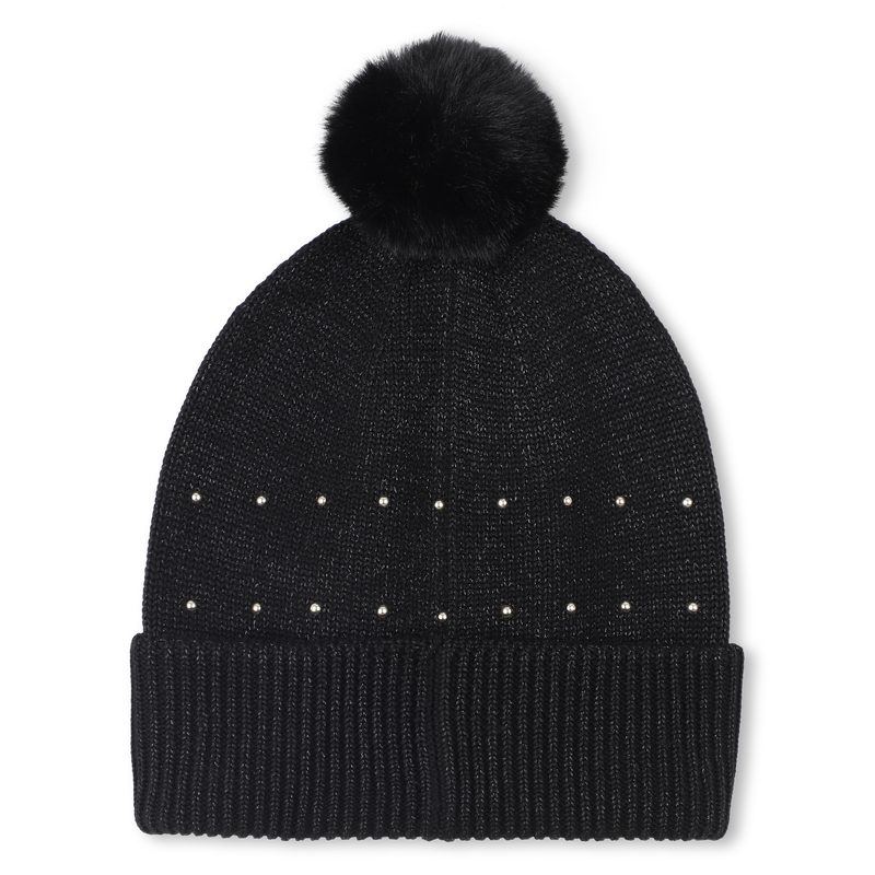 Knitted hat with pompom MICHAEL KORS 
                        GIRL
