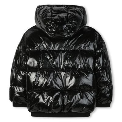 Hooded down jacket KARL LAGERFELD KIDS GIRL