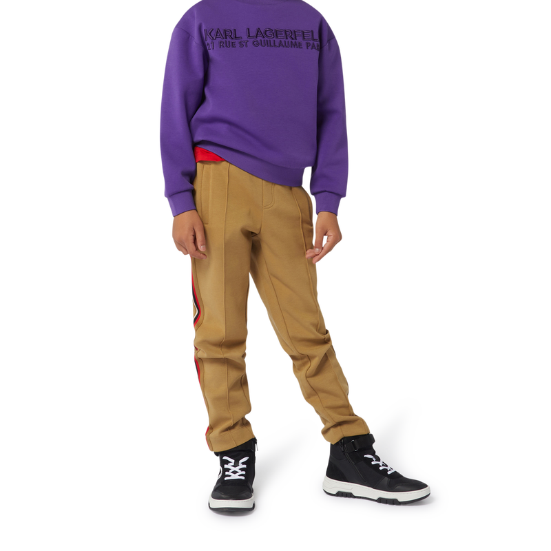 High-Top Leather Sneakers KARL LAGERFELD KIDS 
                        BOY