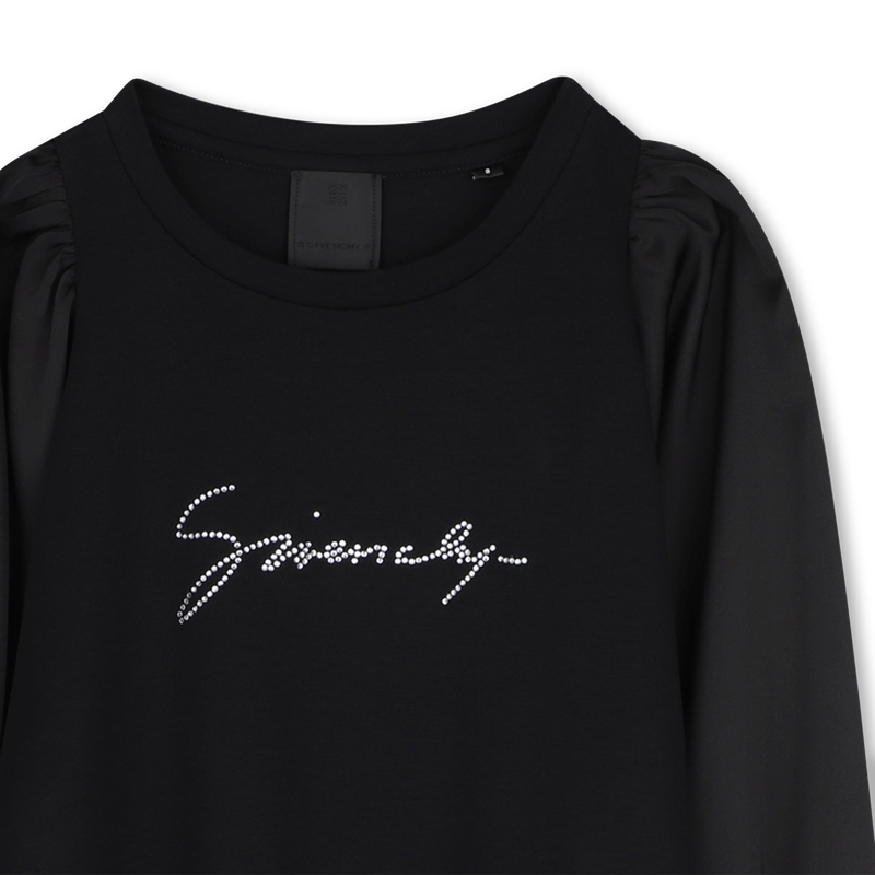 Dress with satin sleeves GIVENCHY 
                        GIRL