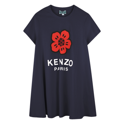 Loose dress with logo print KENZO KIDS GIRL