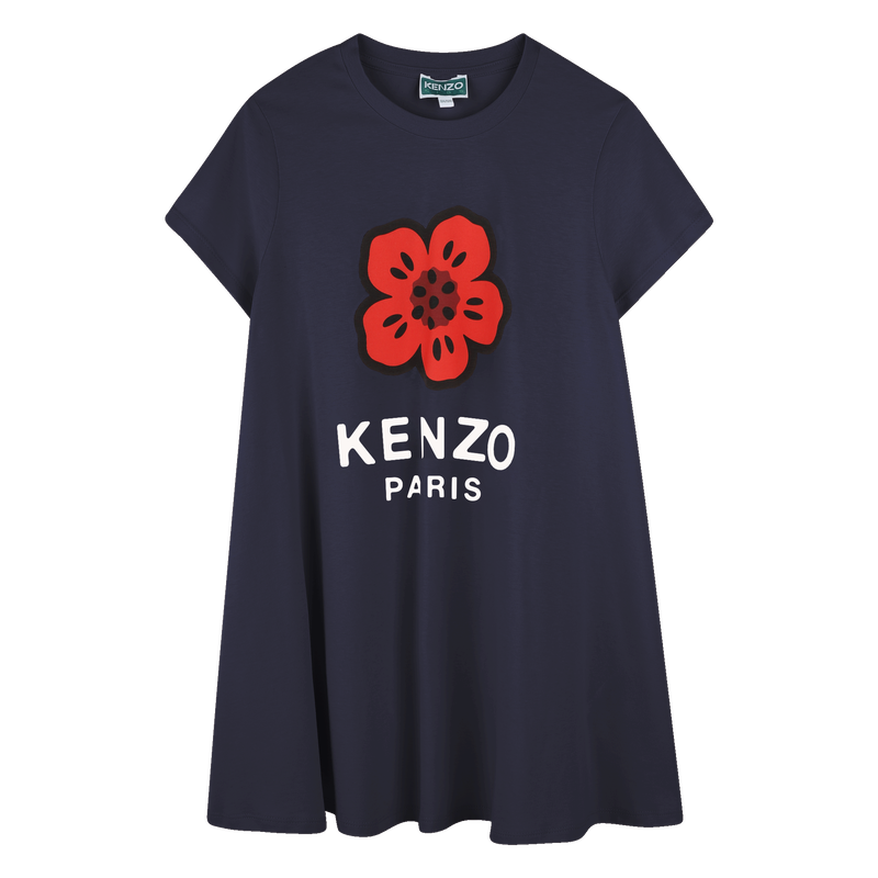 Loose dress with logo print KENZO KIDS 
                        GIRL