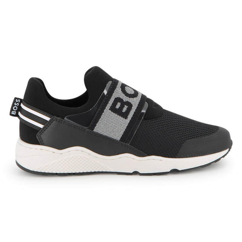 COWHIDE LEATHER SNEAKERS BOSS 
                        BOY