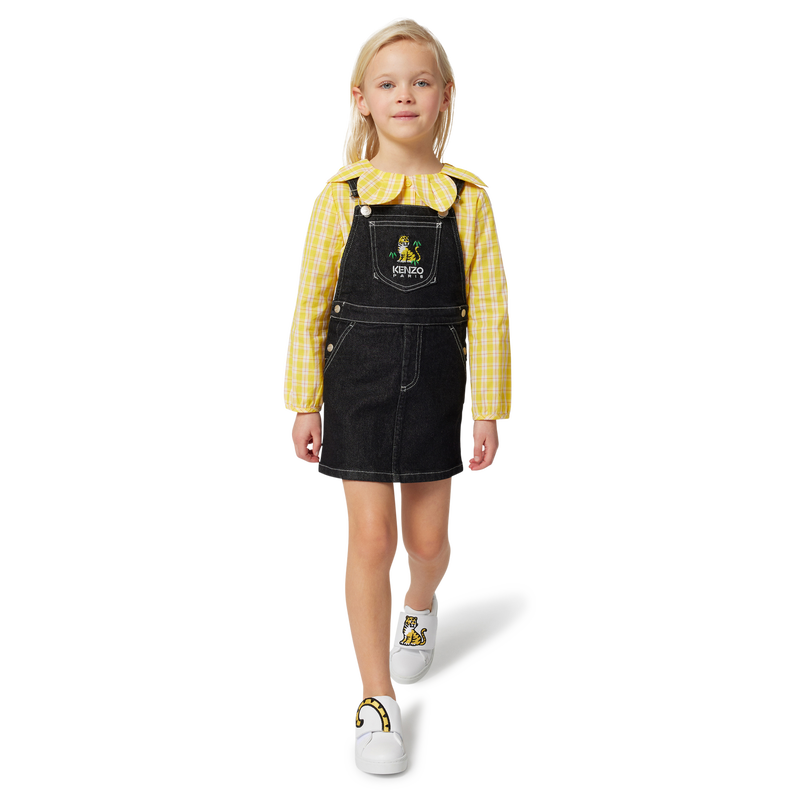 Embroidered leather sneakers KENZO KIDS 
                    UNISEX