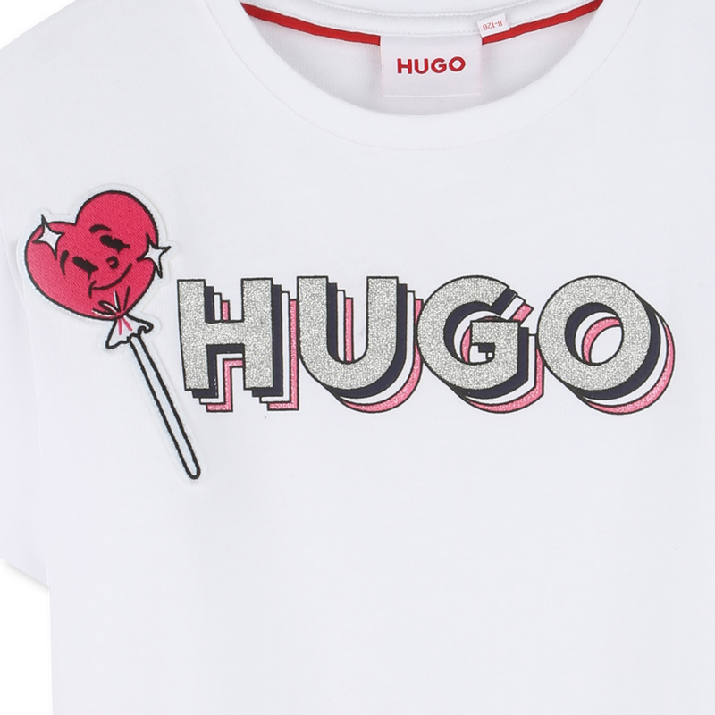 Sequined Patch T-Shirt HUGO 
                        GIRL