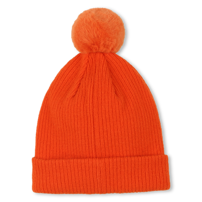 Fleece pompom knit hat TIMBERLAND BOY