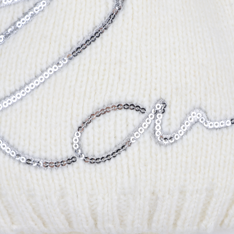 Knitted hat with pompom KARL LAGERFELD KIDS 
                        GIRL