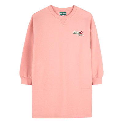 Dress with front pockets KENZO KIDS GIRL