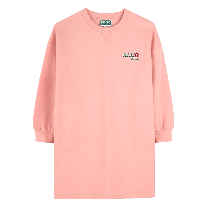 Dress with front pockets KENZO KIDS 
                        GIRL