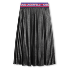 Pleated Midi Skirt KARL LAGERFELD KIDS 
                    GIRL