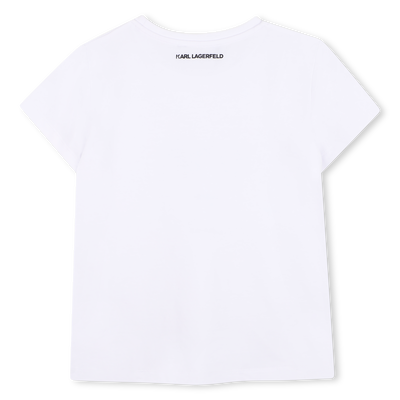 Choupette Print T-Shirt KARL LAGERFELD KIDS GIRL