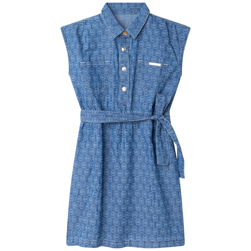 Printed Denim Dress