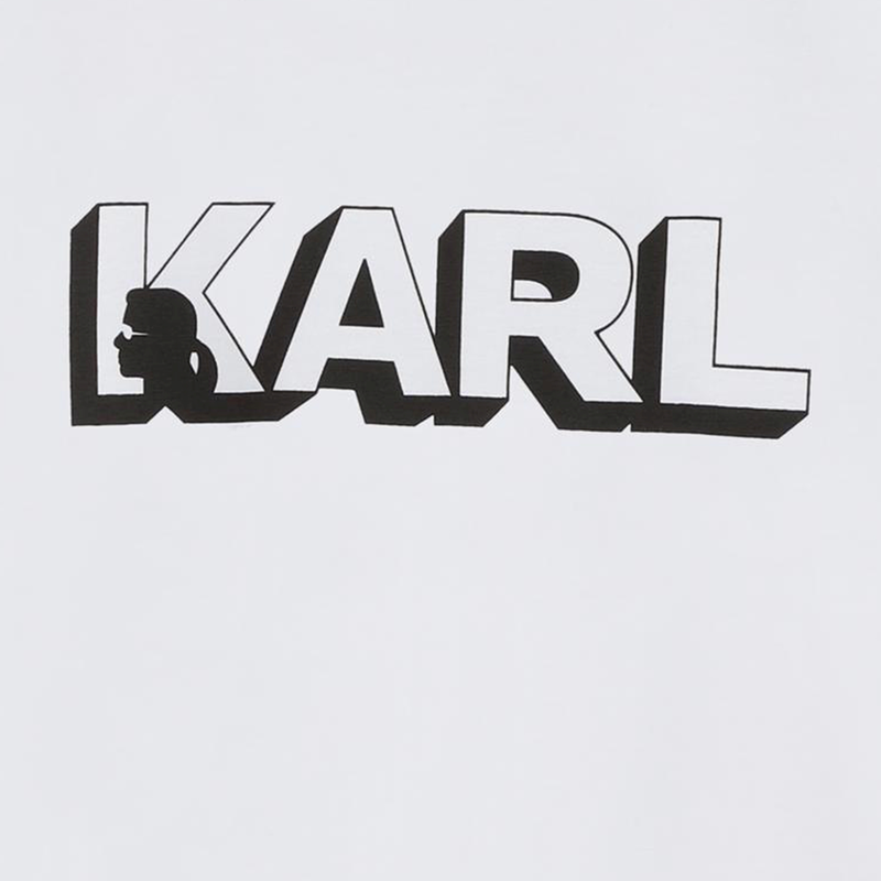 Short-Sleeved Cotton T-Shirt KARL LAGERFELD KIDS 
                        BOY
