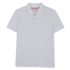 Short-sleeved piqu&eacute; polo shirt, WHITE, hi-res