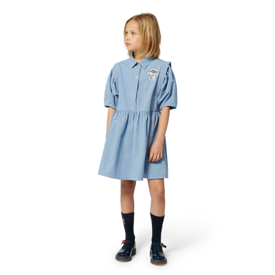 Cotton Shirt Dress KENZO KIDS GIRL