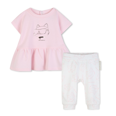 Soft Jersey Outfit Set KARL LAGERFELD KIDS GIRL