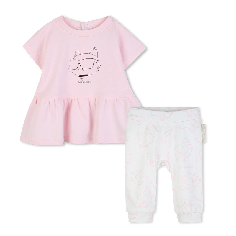 Soft Jersey Outfit Set KARL LAGERFELD KIDS 
                        GIRL