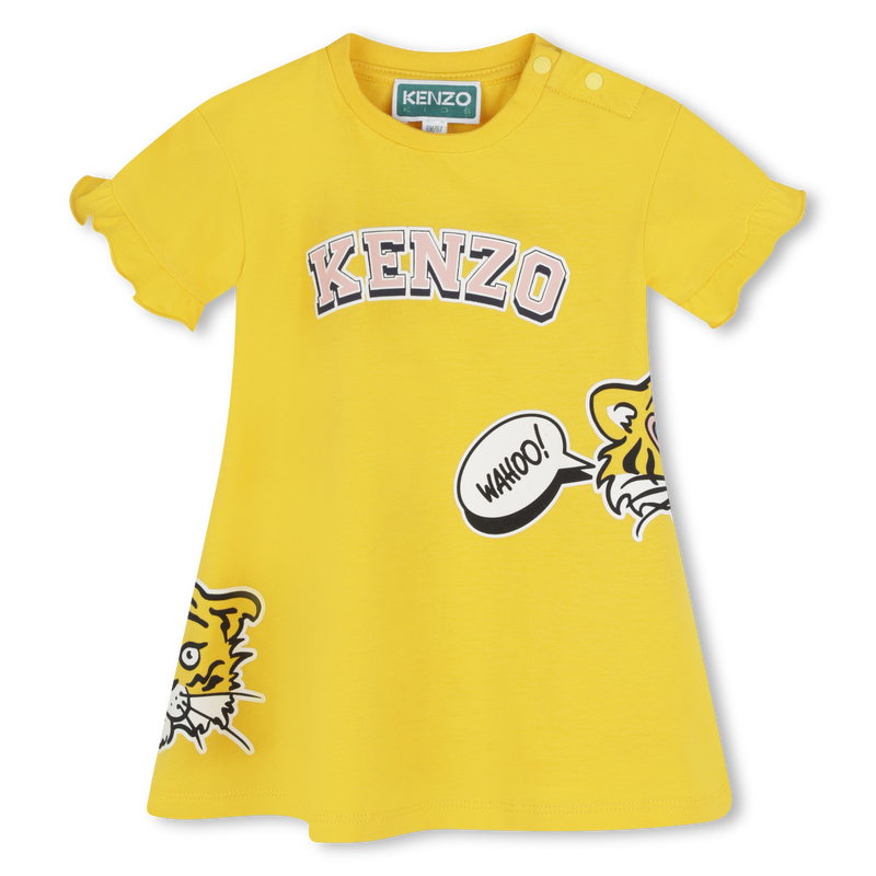 Short-sleeved patterned dress KENZO KIDS 
                    GIRL