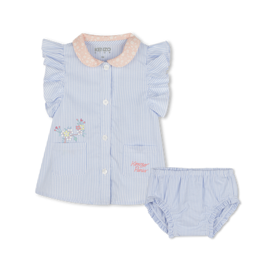 Striped dress and knickers set KENZO KIDS GIRL