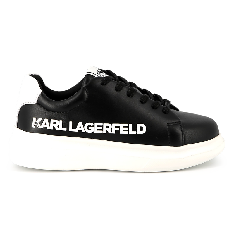 Lace-up leather sneakers KARL LAGERFELD KIDS 
                        UNISEX