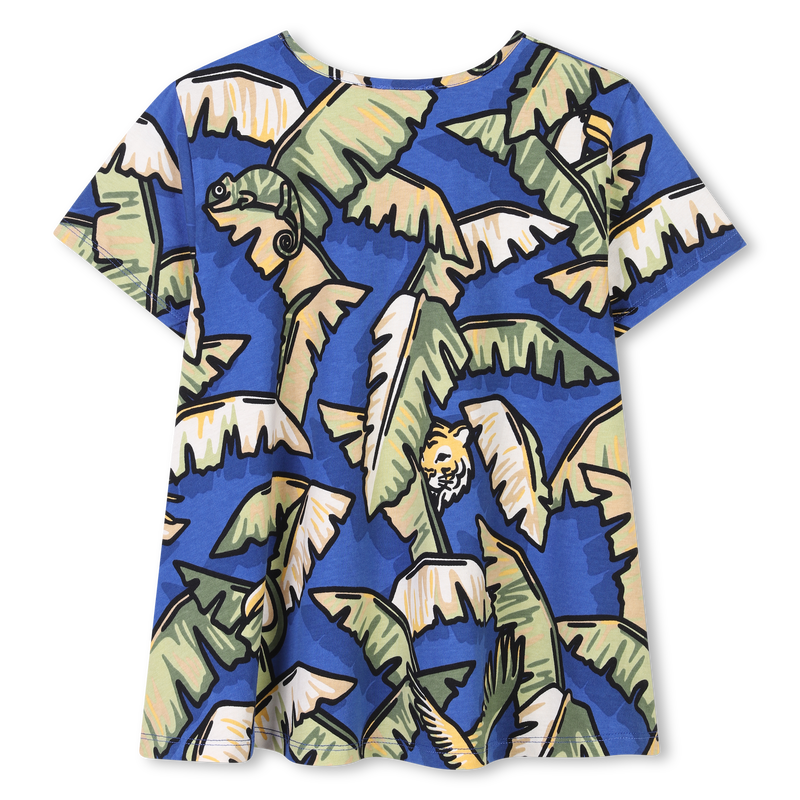 Short-Sleeved Cotton T-Shirt KENZO KIDS 
                        GIRL