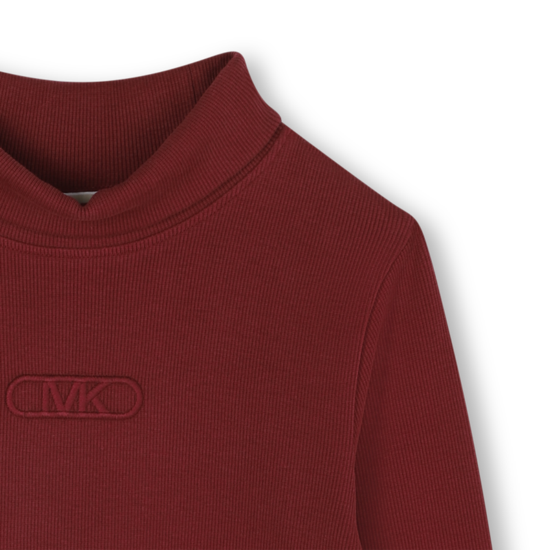 Long-sleeved T-shirt with stand-up collar MICHAEL KORS 
                        GIRL