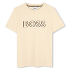Short-sleeved cotton T-shirt, SAND, hi-res