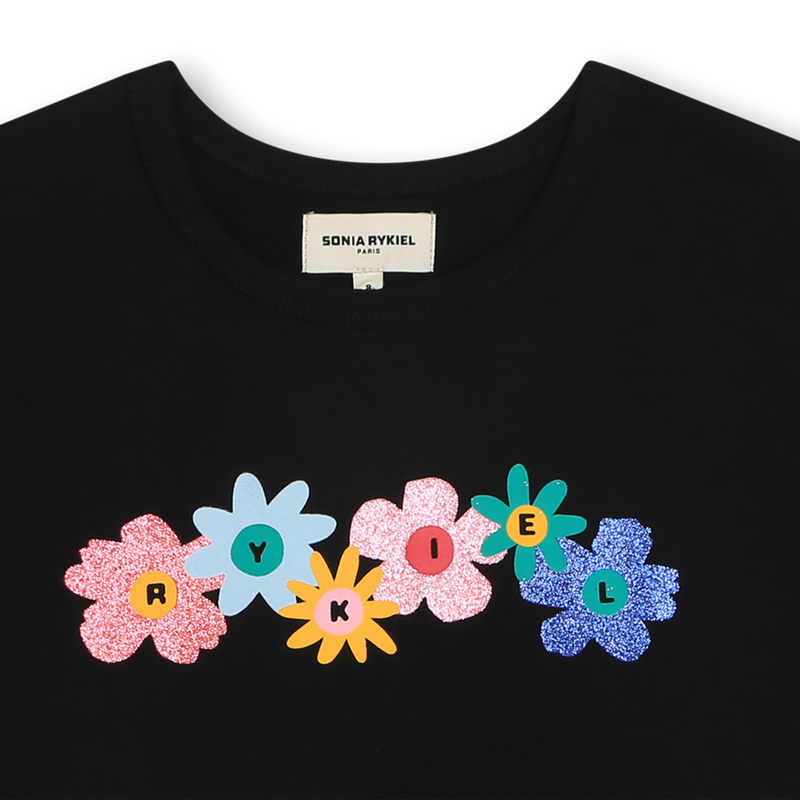 Short Flower-Print T-Shirt