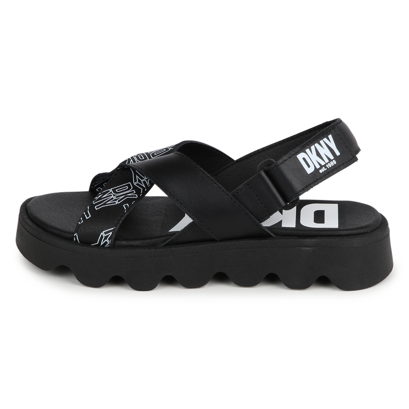 Velcro leather sandals DKNY 
                    GIRL
