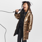 Long reversible down jacket KARL LAGERFELD KIDS 
                    GIRL