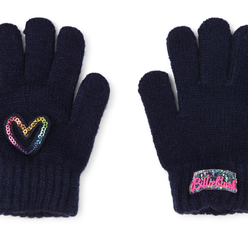 Sequin Heart Gloves BILLIEBLUSH 
                        GIRL