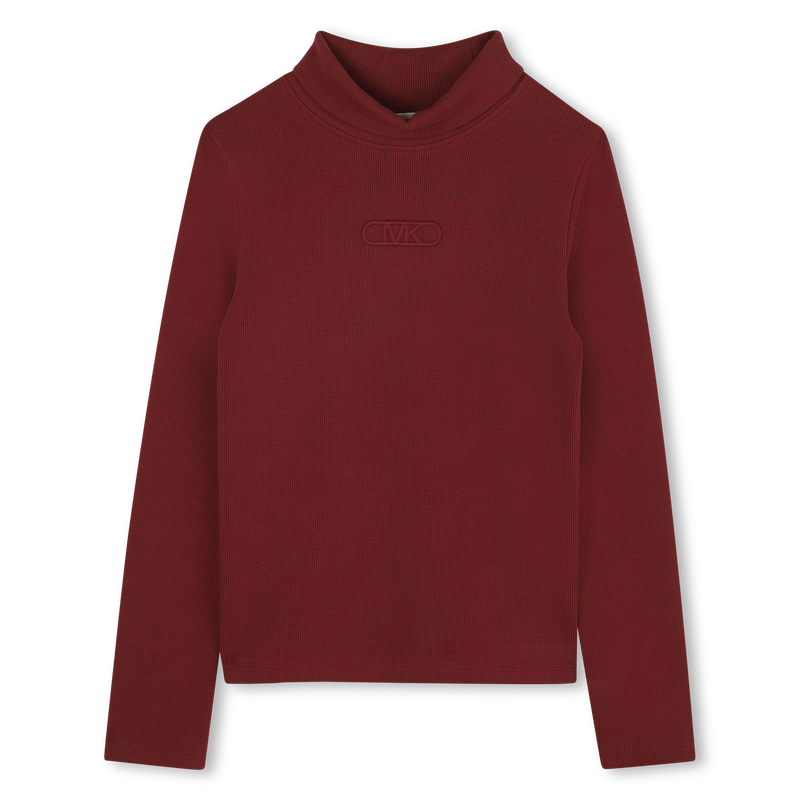 Long-sleeved T-shirt with stand-up collar MICHAEL KORS 
                    GIRL