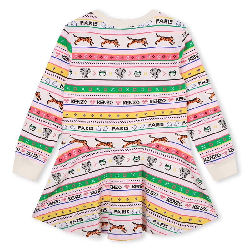 Long-sleeved cotton dress KENZO KIDS 
                    GIRL