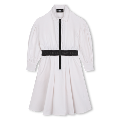 Zip-Up Shirt Dress KARL LAGERFELD KIDS GIRL