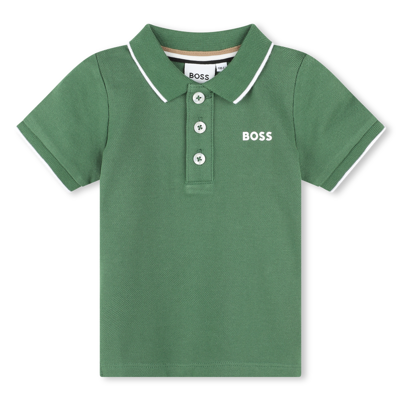 Short-sleeved cotton polo BOSS 
                    BOY