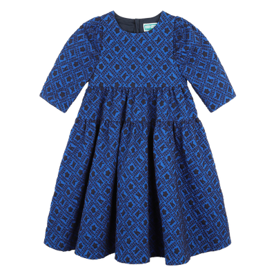 Gathered Printed Dress KENZO KIDS GIRL