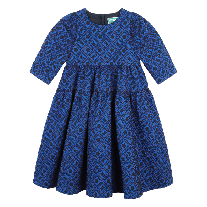 Gathered Printed Dress KENZO KIDS 
                    GIRL