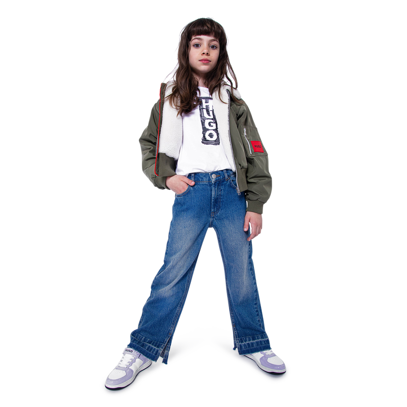 Cotton T-shirt with logo print HUGO 
                    GIRL